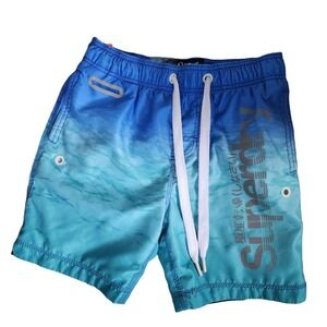 Super Dry Small Swim Shorts Blue